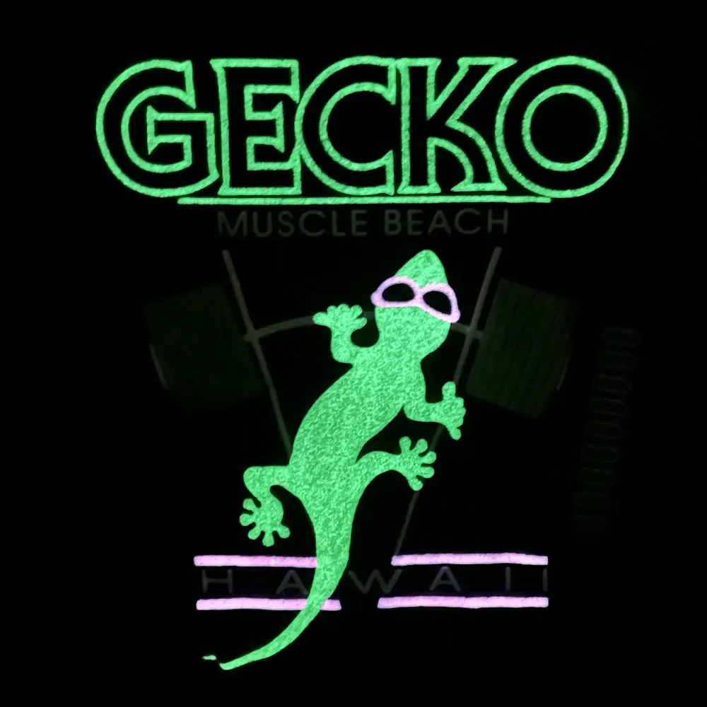 1988 Gecko Muscle Beach V2 - White Cotton Tee