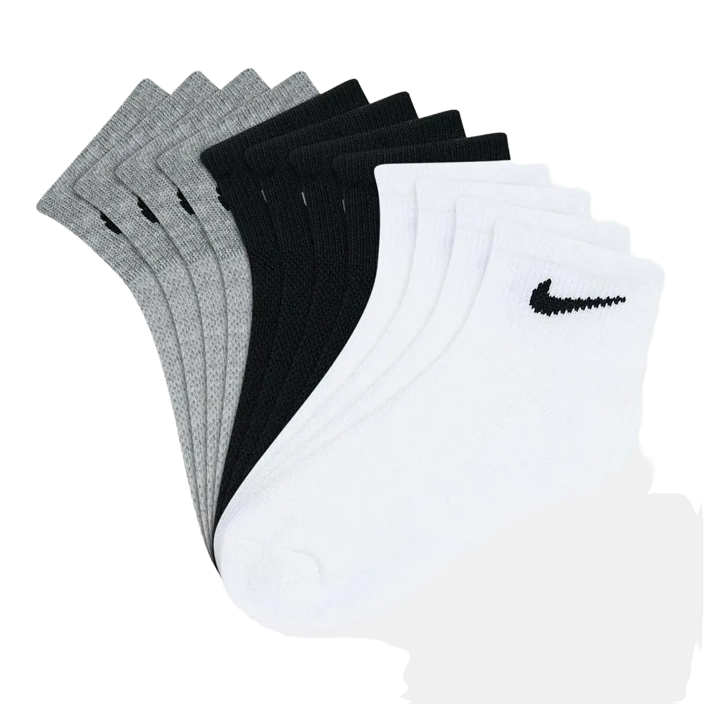 6 Pack Kids Cushioned Mesh Ankle Socks