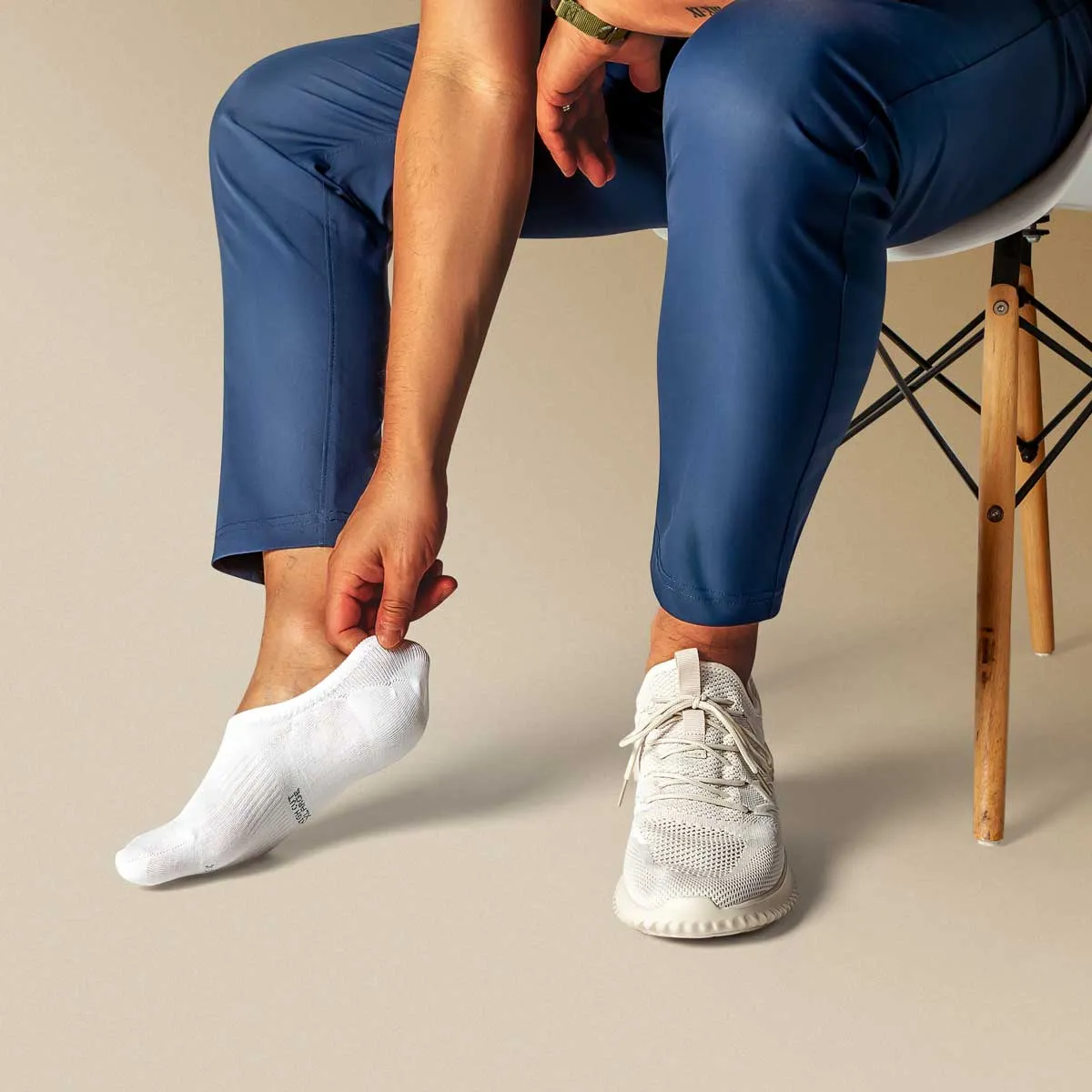 Active High-cut Super Soft Modal Casual No Show Socks | WHITE