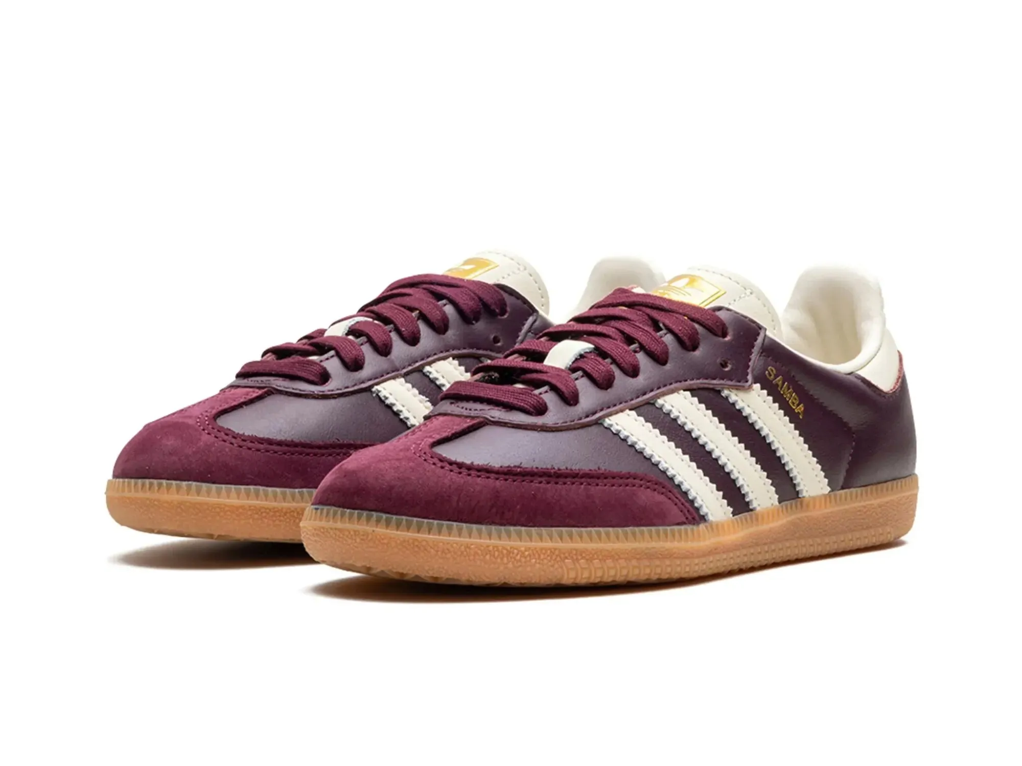 Adidas Samba OG "Maroon Gold Metallic"