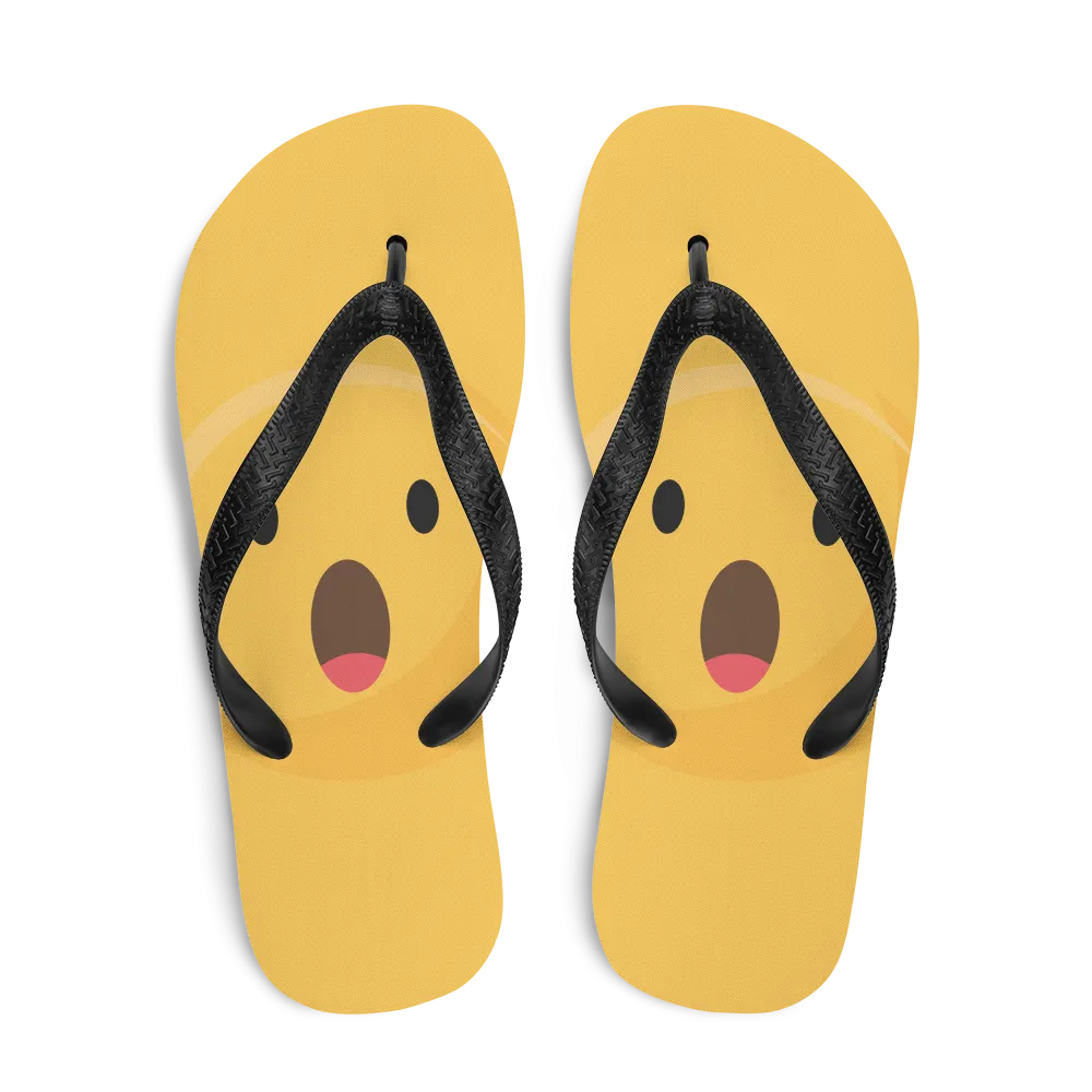 Amazed "Emoji" Flip-Flops