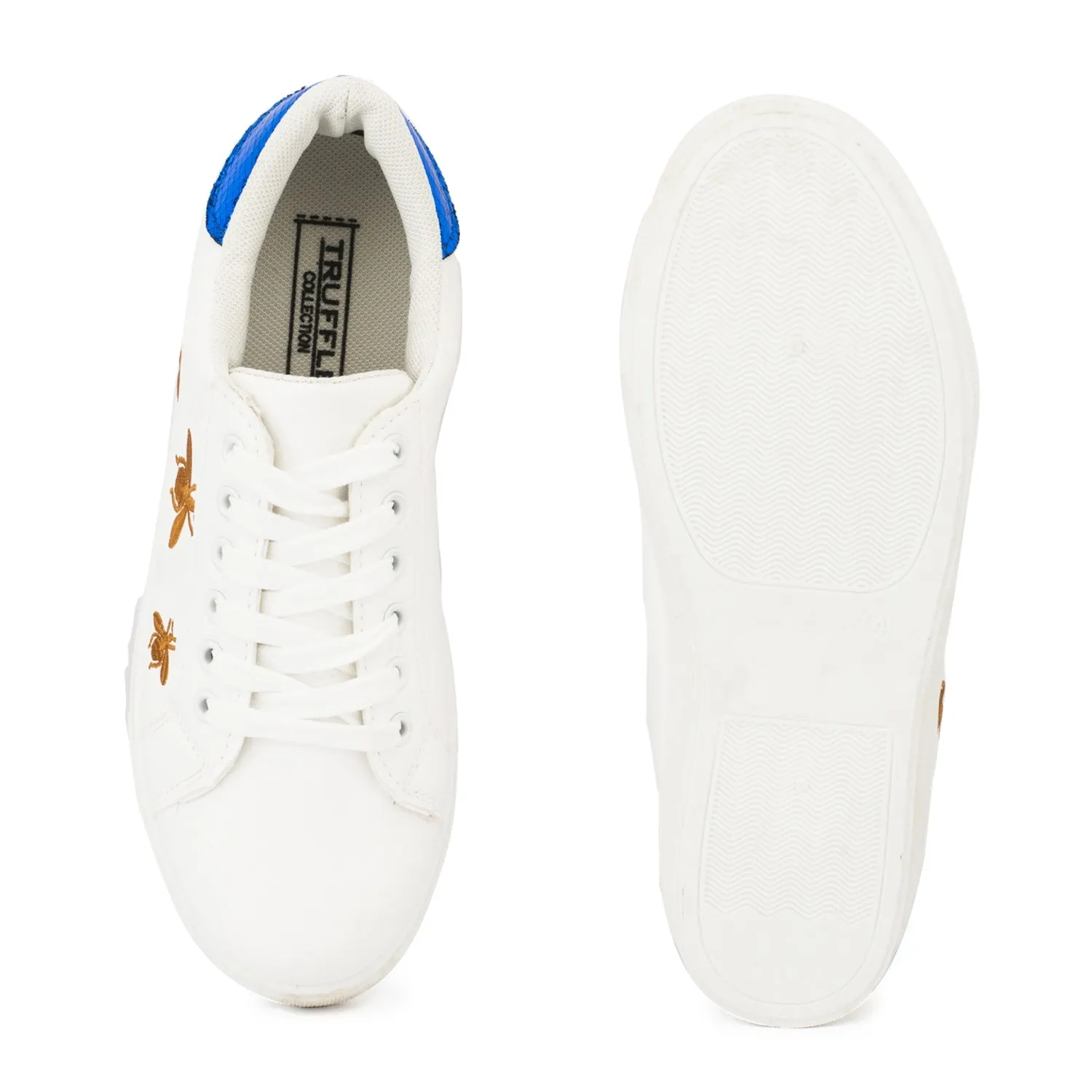 Bee Embroided Lace Up Trainer