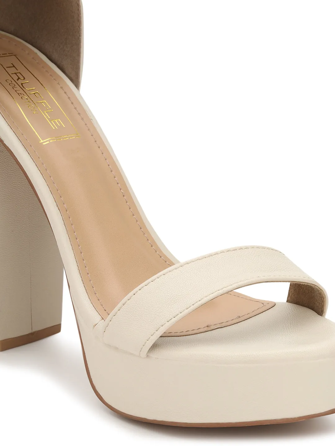 Beige PU Block Heel Sandals (TP10377-BEIG)