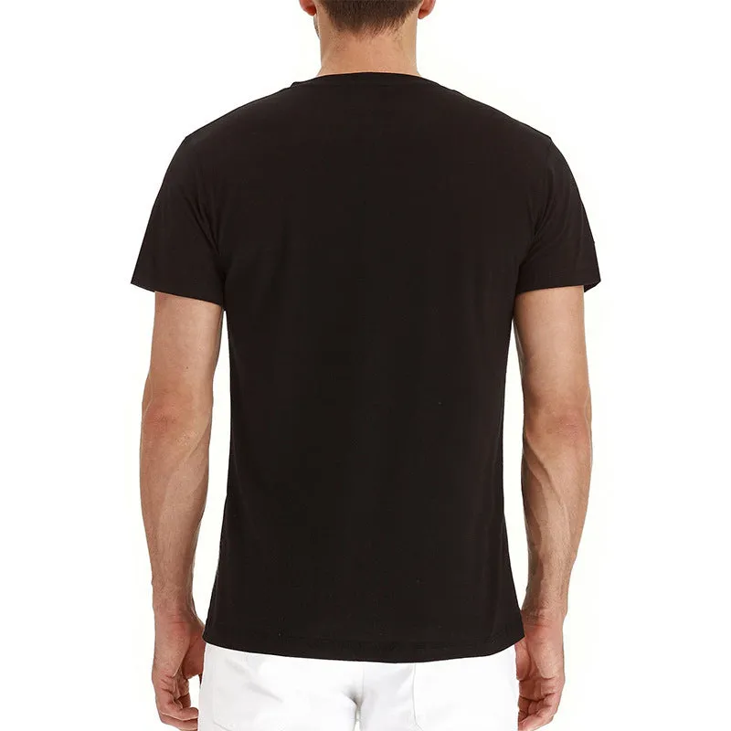 BUTTON HENLEY NECK SHORT SLEEVE POCKET TEE