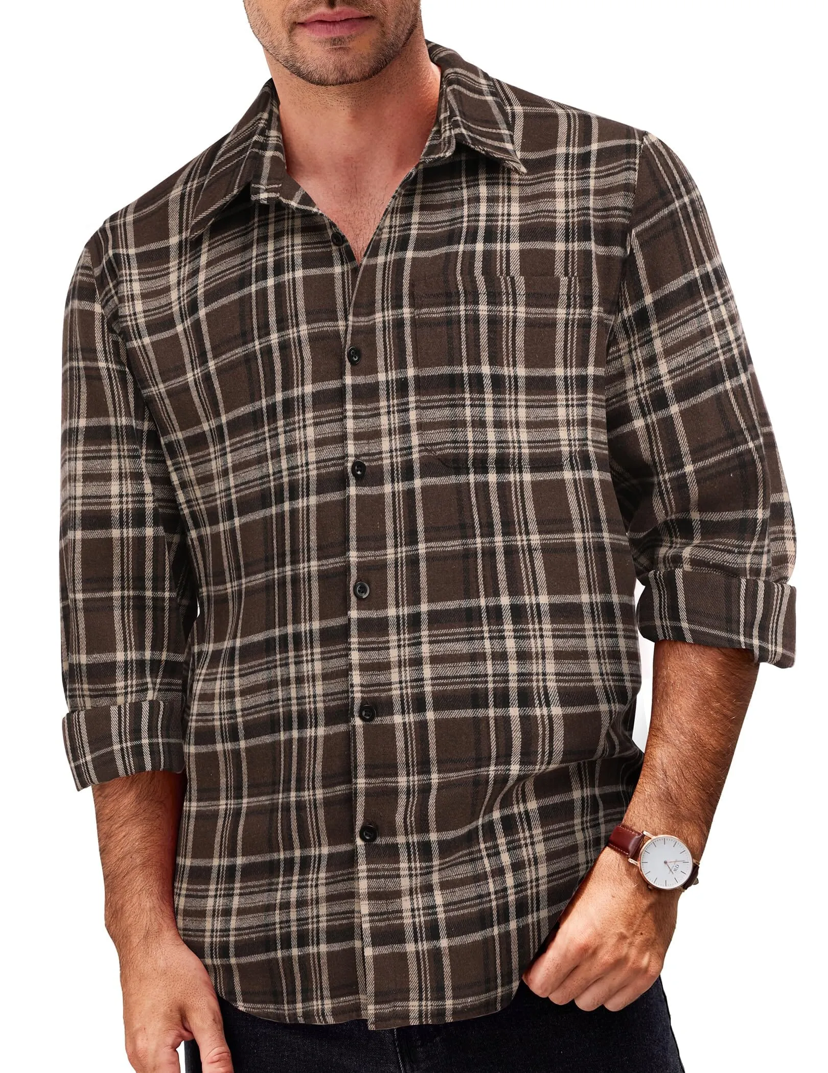 Casual Checked Flannel Shirt