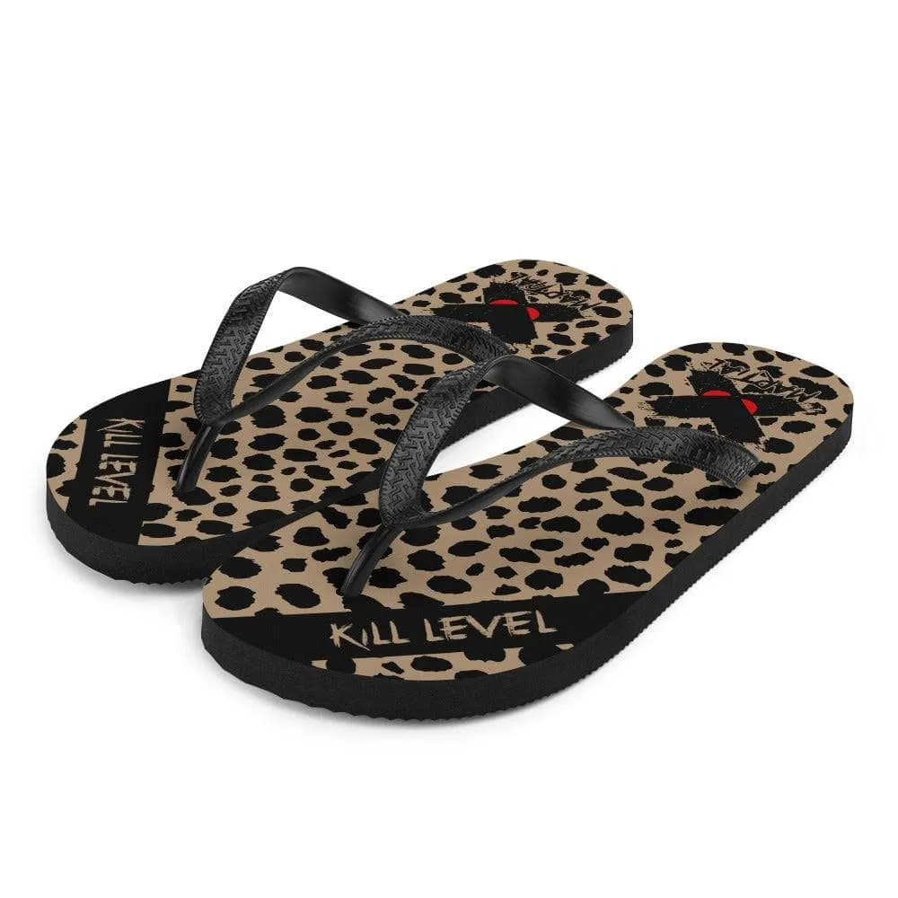 Cheetah Flip Flops