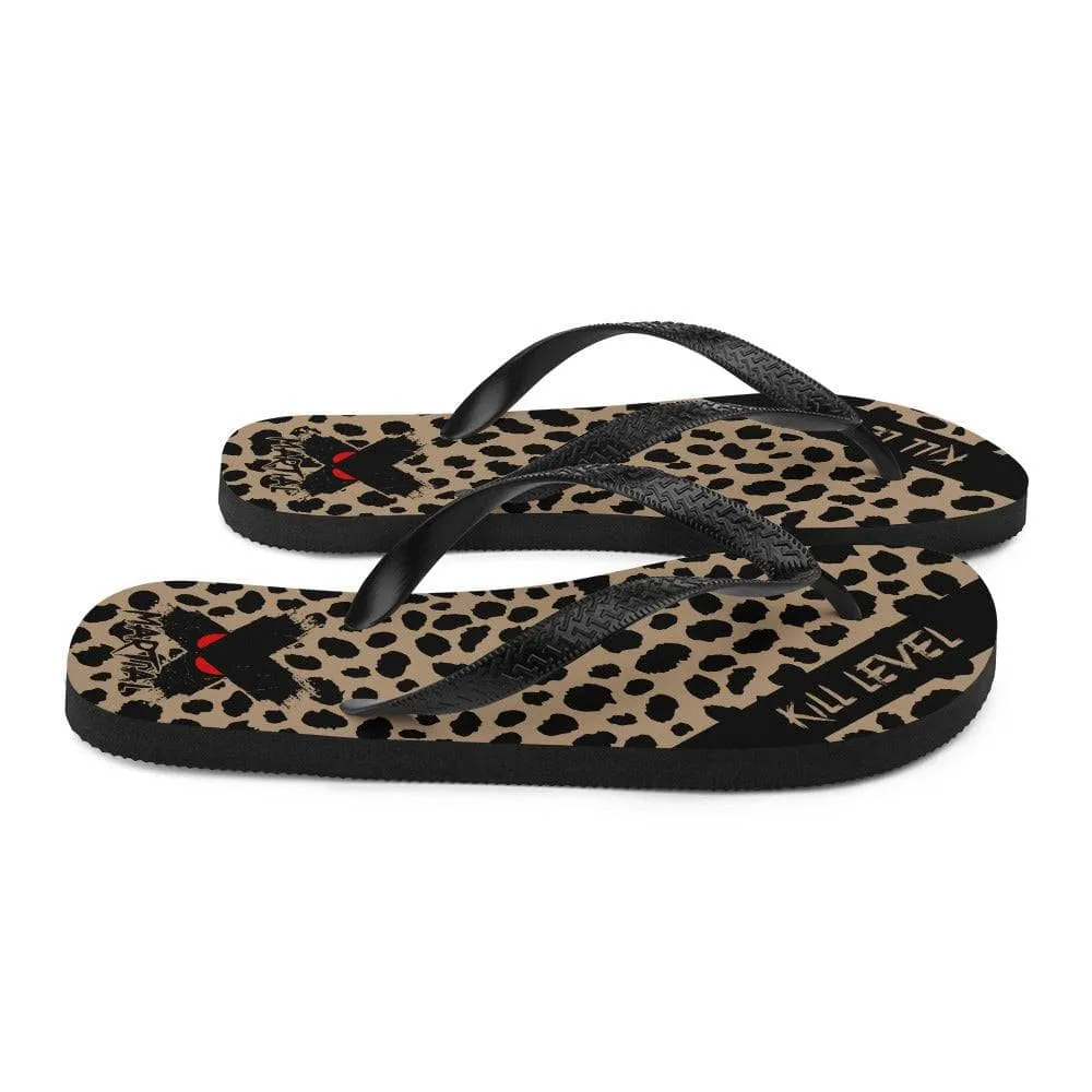 Cheetah Flip Flops