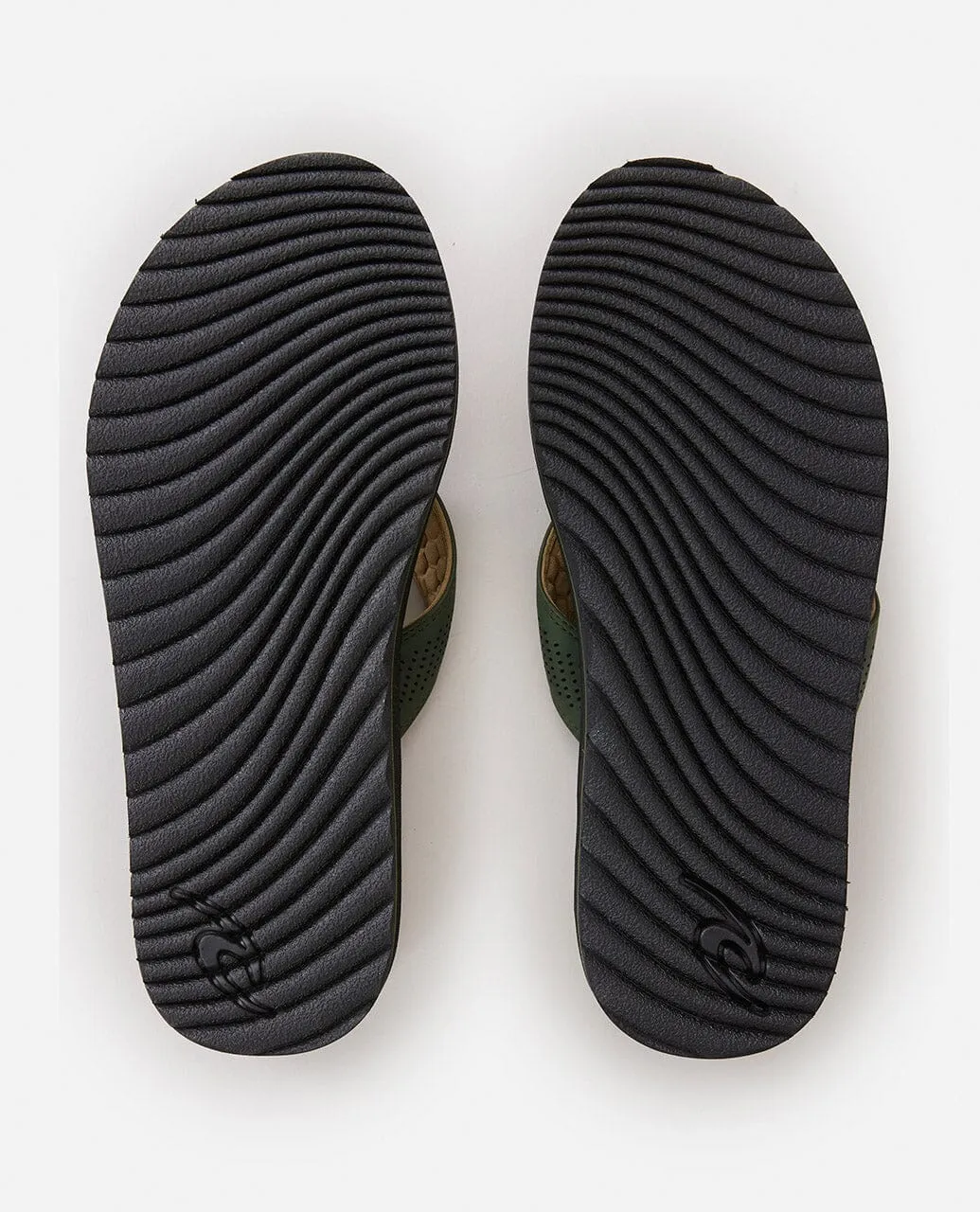 Chiba Open Toe Shoes - Forest Green