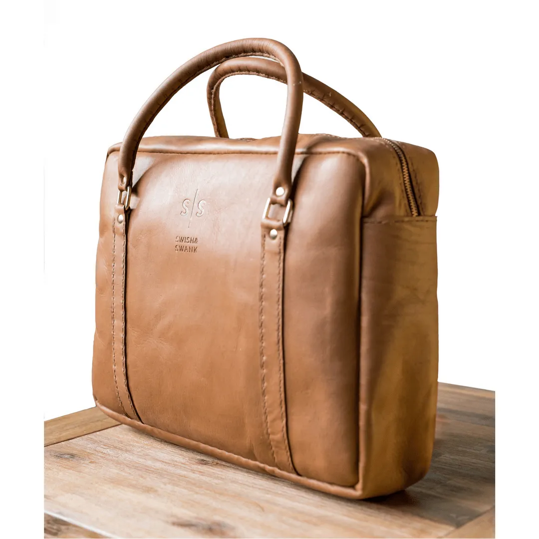 Classic Leather Boaz Briefcase -Tan Edition