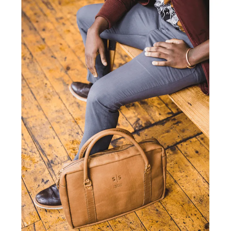 Classic Leather Boaz Briefcase -Tan Edition