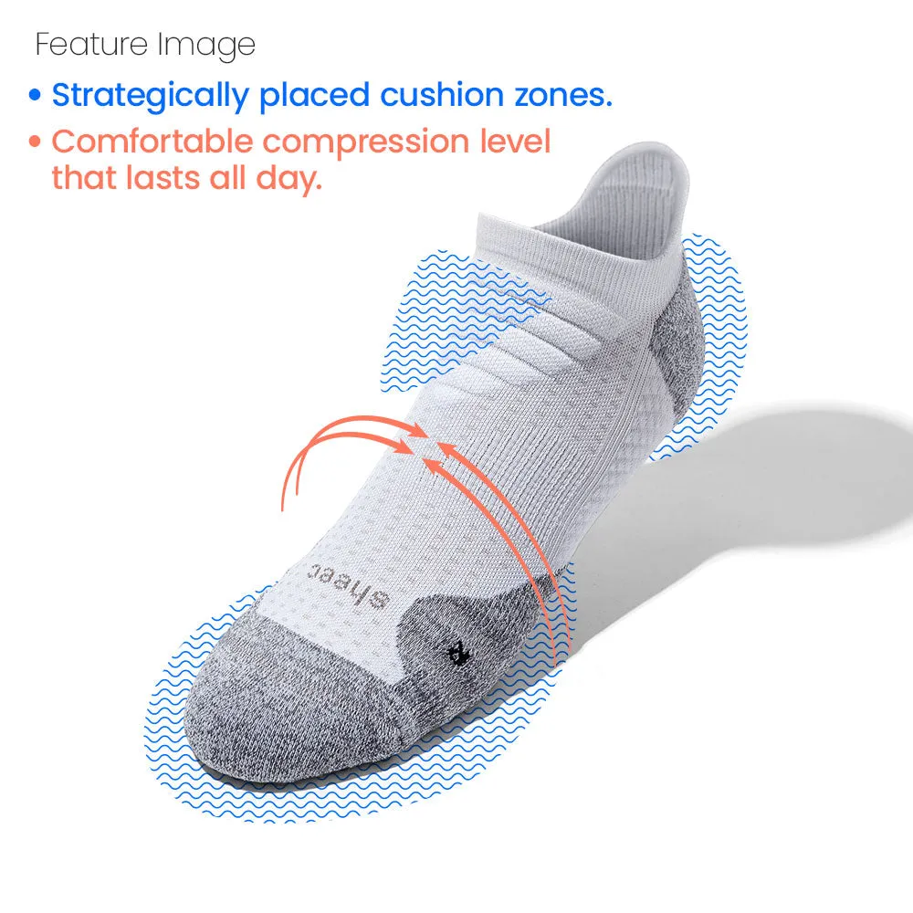 ComFits Compression Aqua-X AeroDri No Show Blister Tab Socks | CHALK WHITE