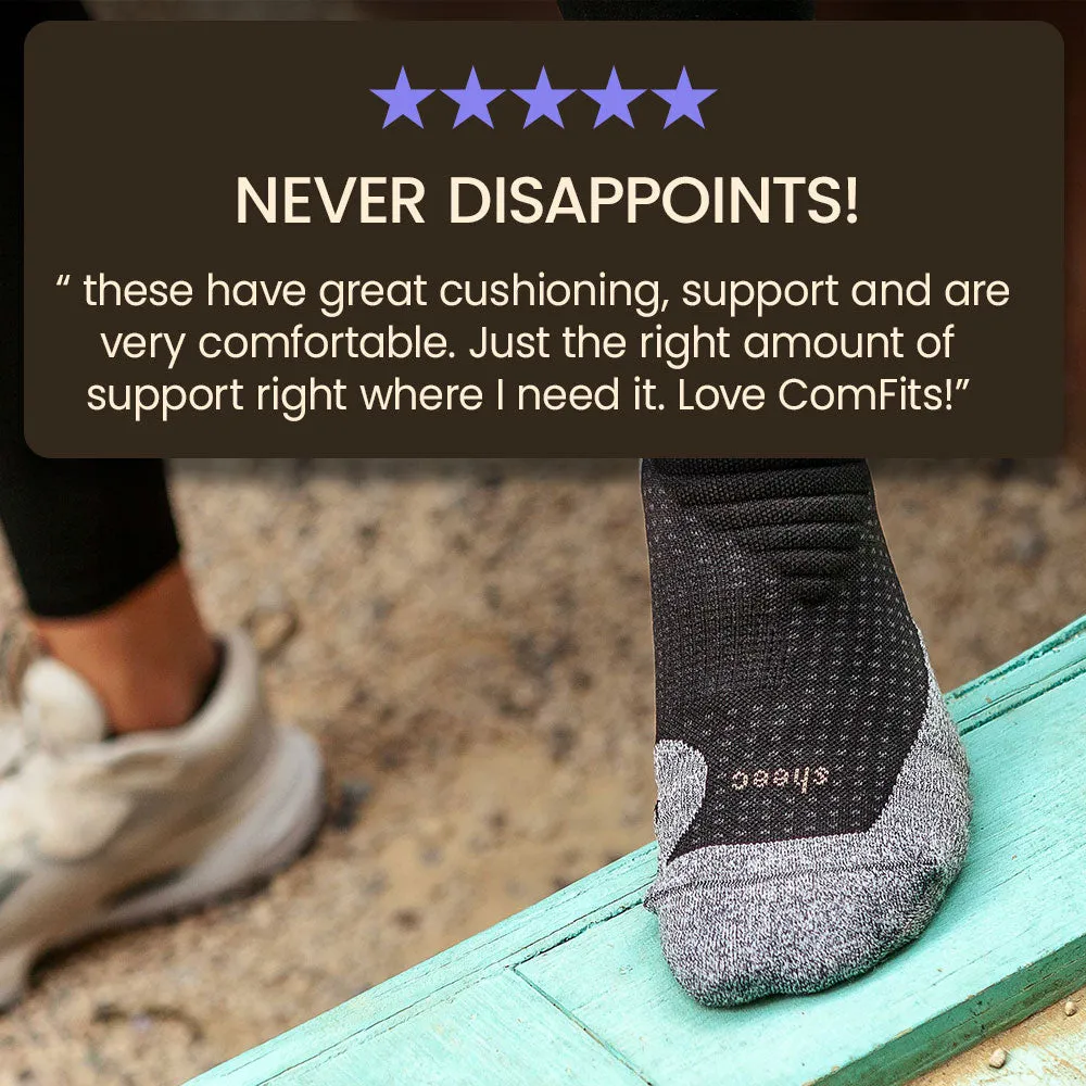 ComFits Compression Aqua-X AeroDri No Show Blister Tab Socks | CHALK WHITE