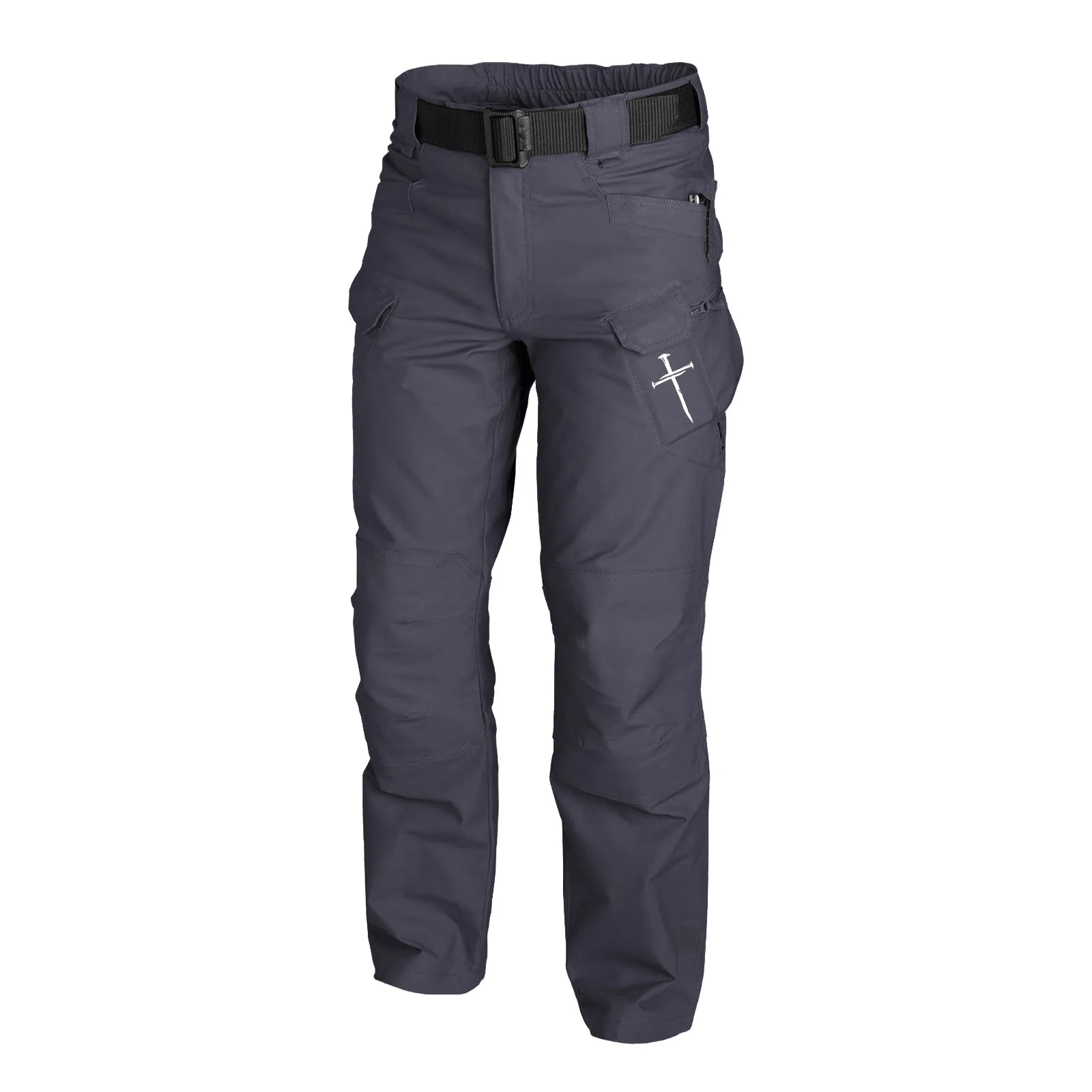 CROSS GRAPHIC OUTDOOR WEARABLE QUICK DRY MULTI-POCKET CARGO PANTS WITH BELT