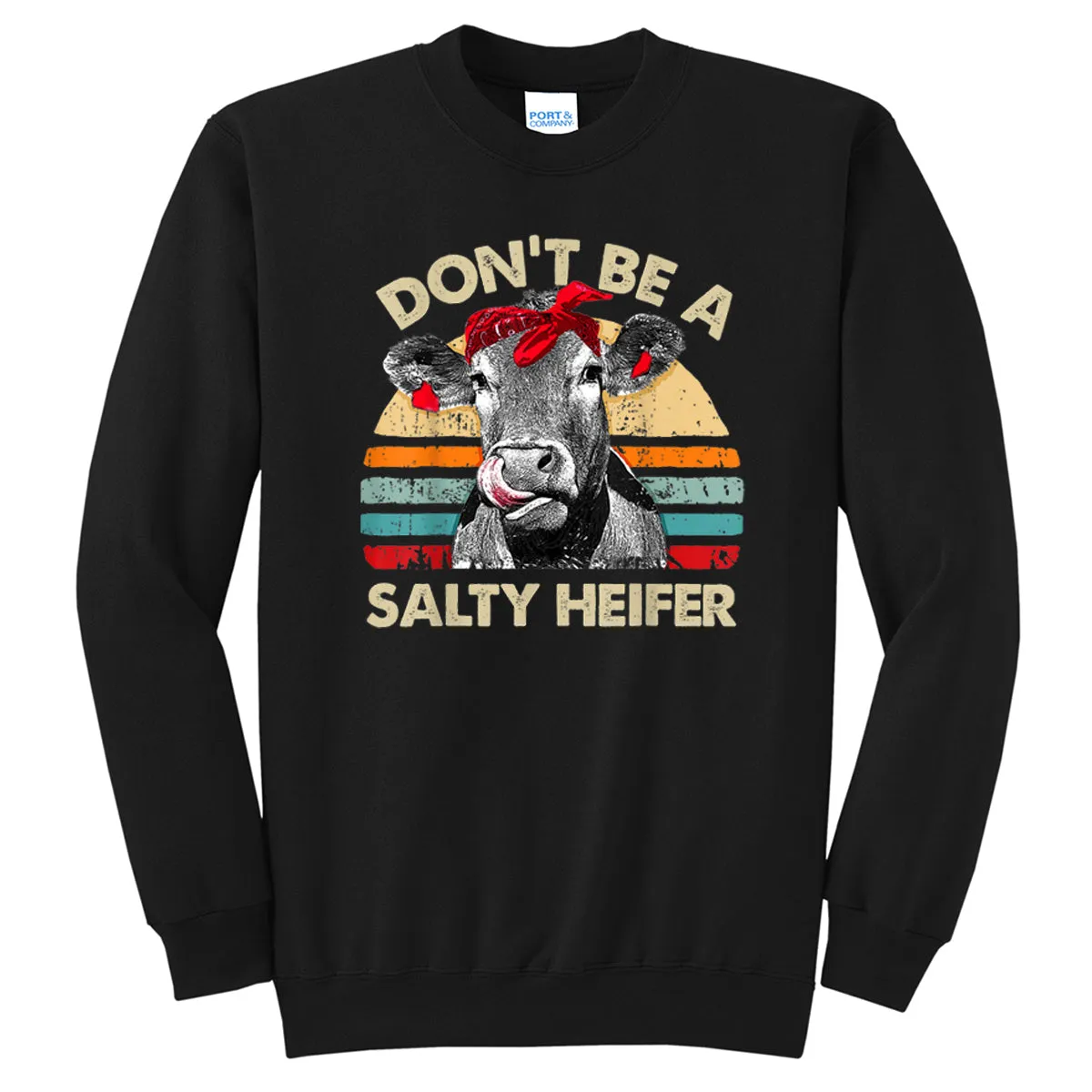 Don't Be A Salty Heifer - Black Tee