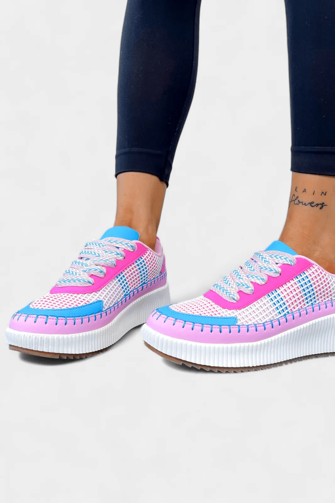 Fuchsia Pattern Sneakers