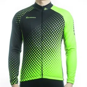 Gradient Dots Long Sleeve Jersey Neon Green