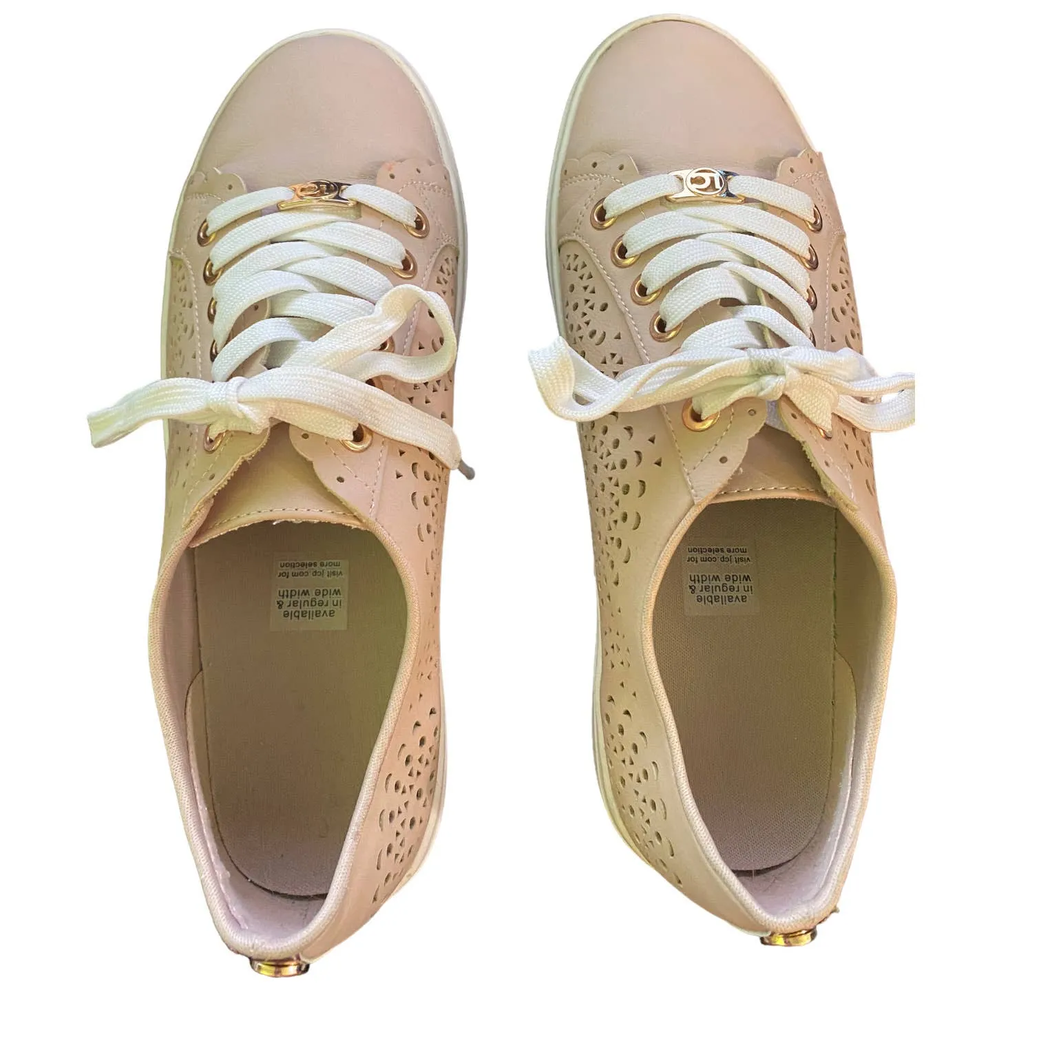 Liz Claiborne Winslow Laser Cut Blush Pink Sneakers Size 7.5