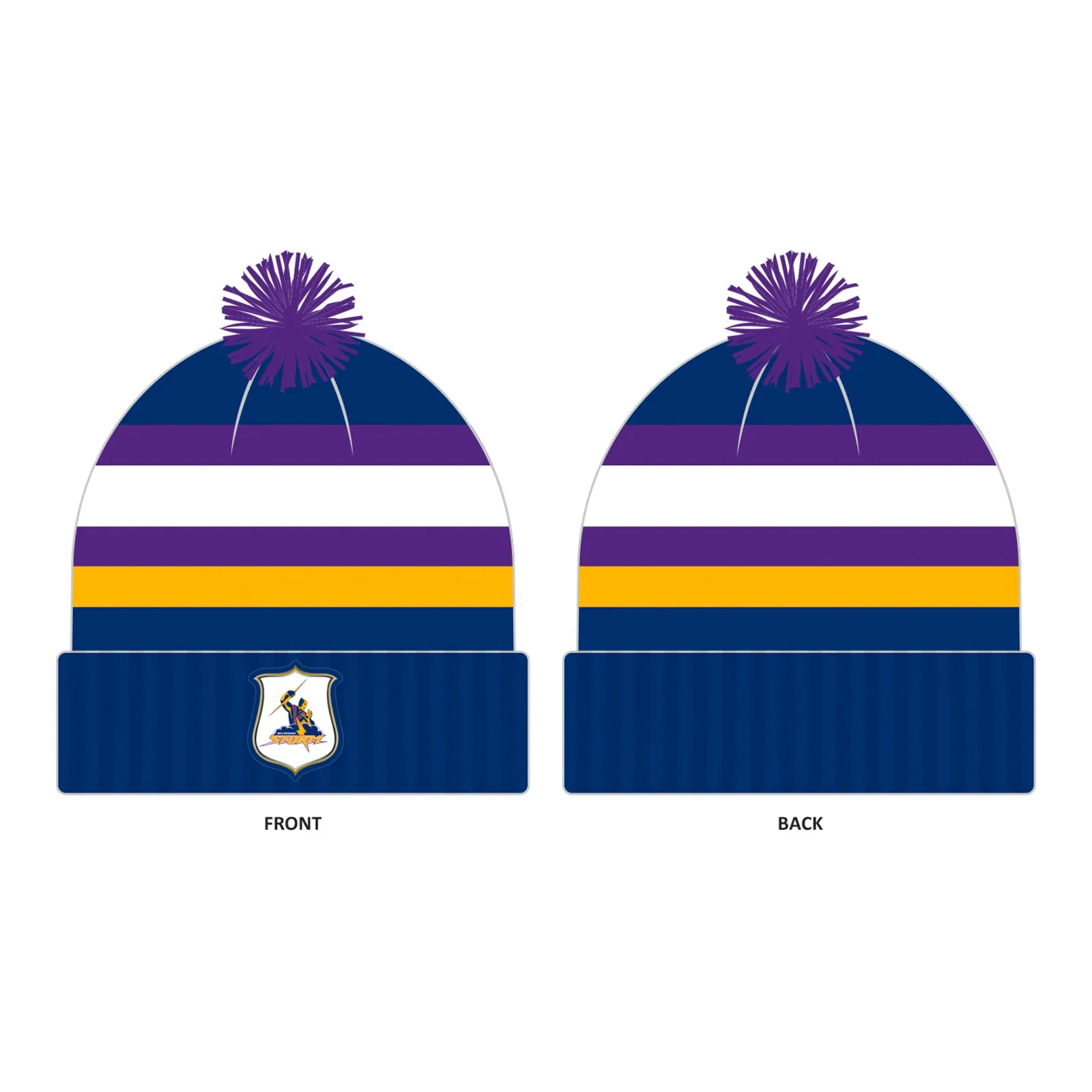 Melbourne Storm Adult NRL Heritage Retro Beanie Rugby League