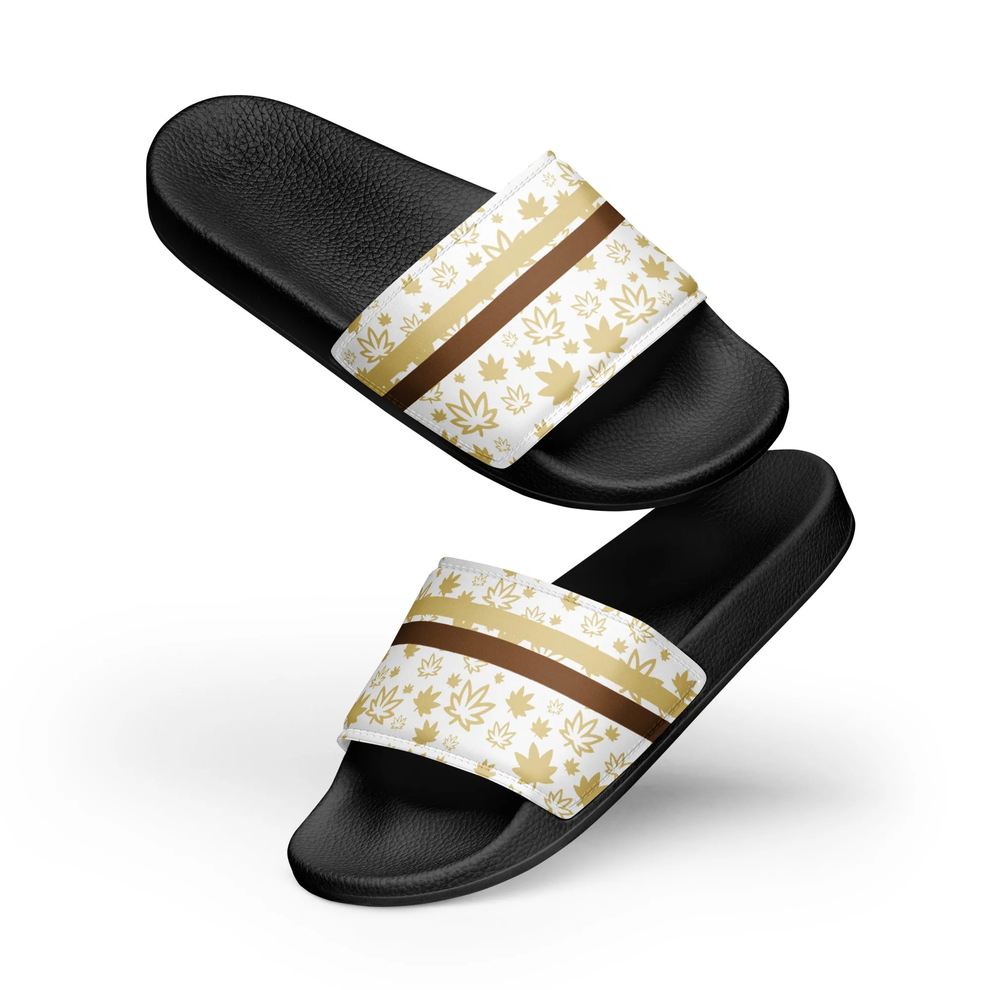 Men’s Gold Leaf and Strips slides