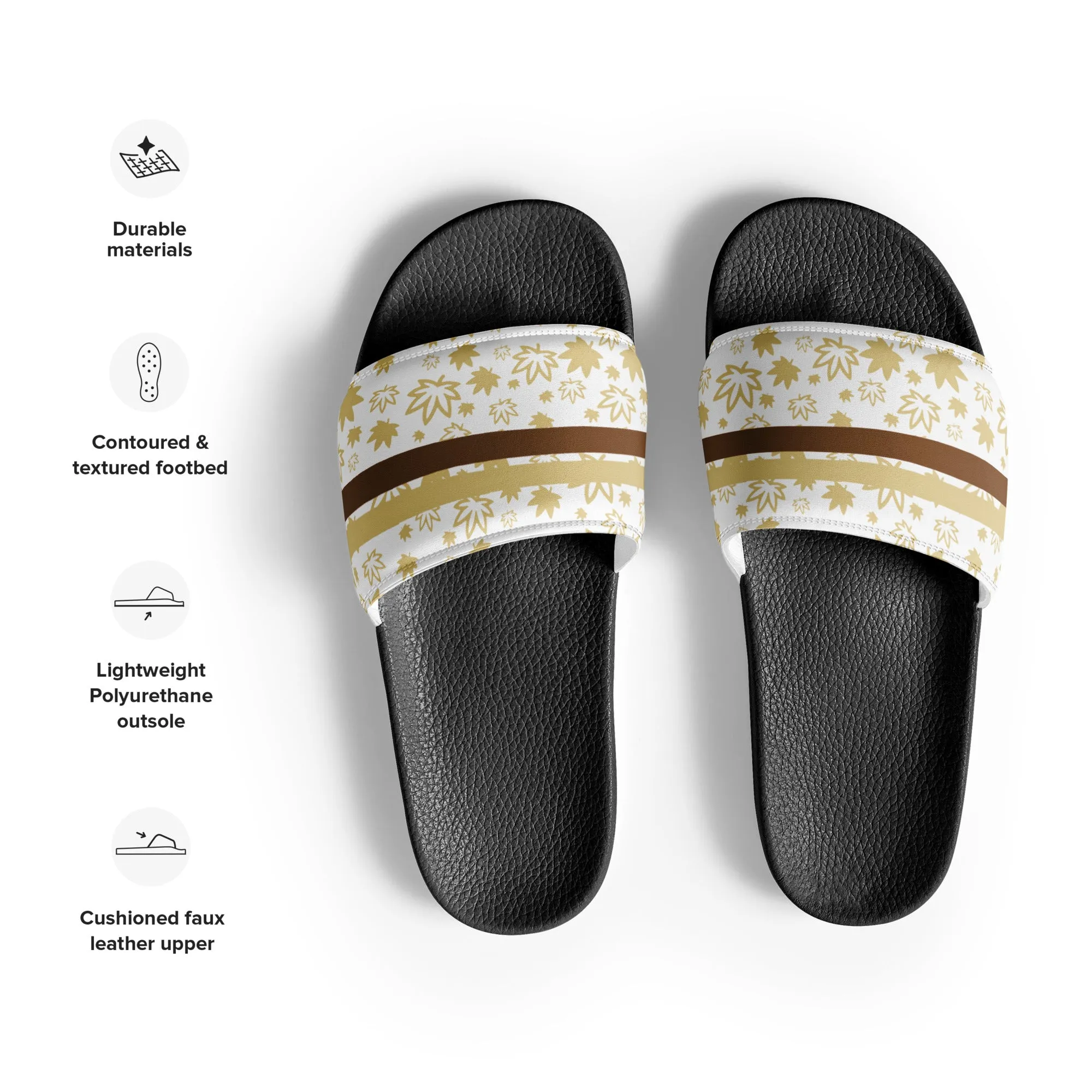 Men’s Gold Leaf and Strips slides