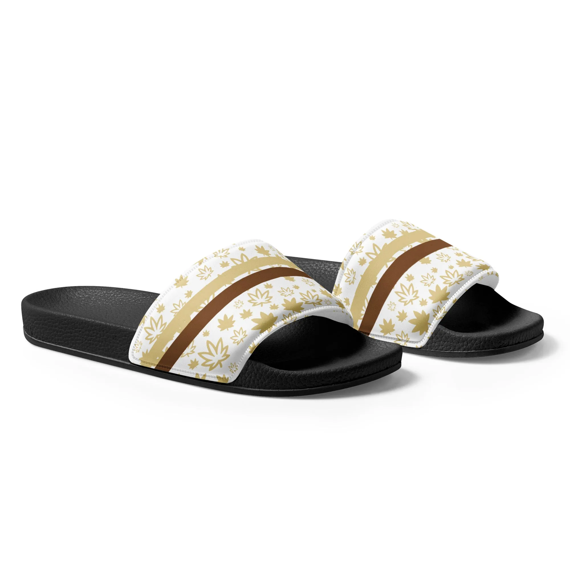 Men’s Gold Leaf and Strips slides