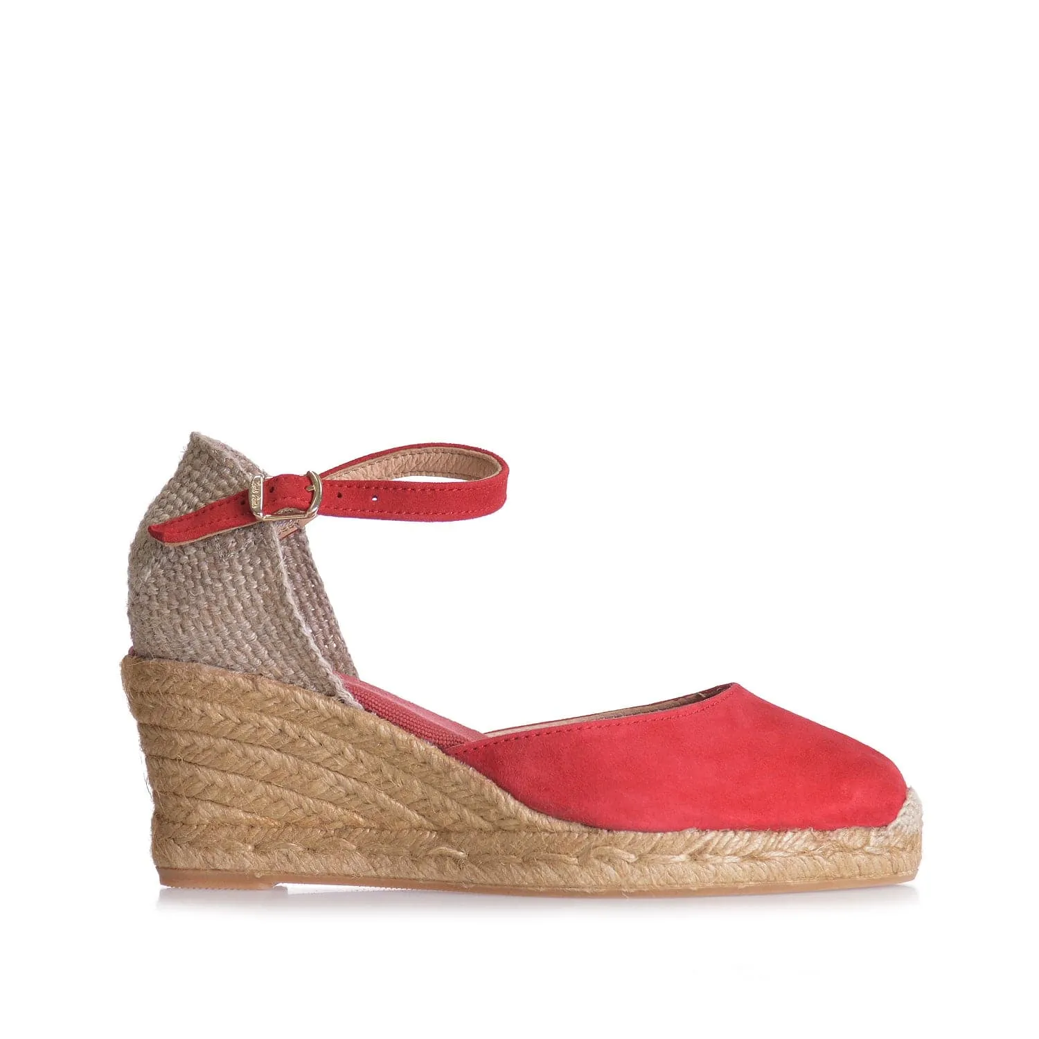 Plain Suede Leather Wedge Espadrille for Women - Lloret-5