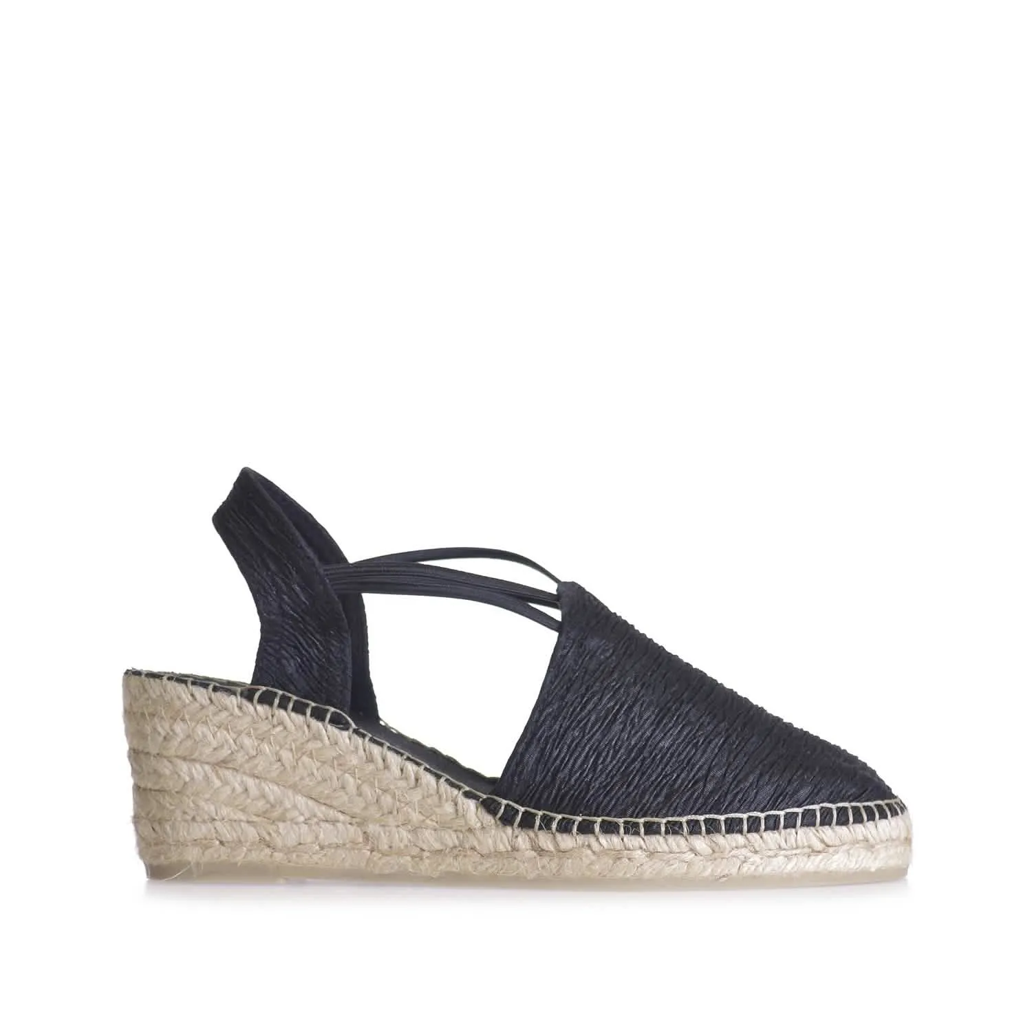 Plain Textile Wedge Espadrille for Women - Tania-RP