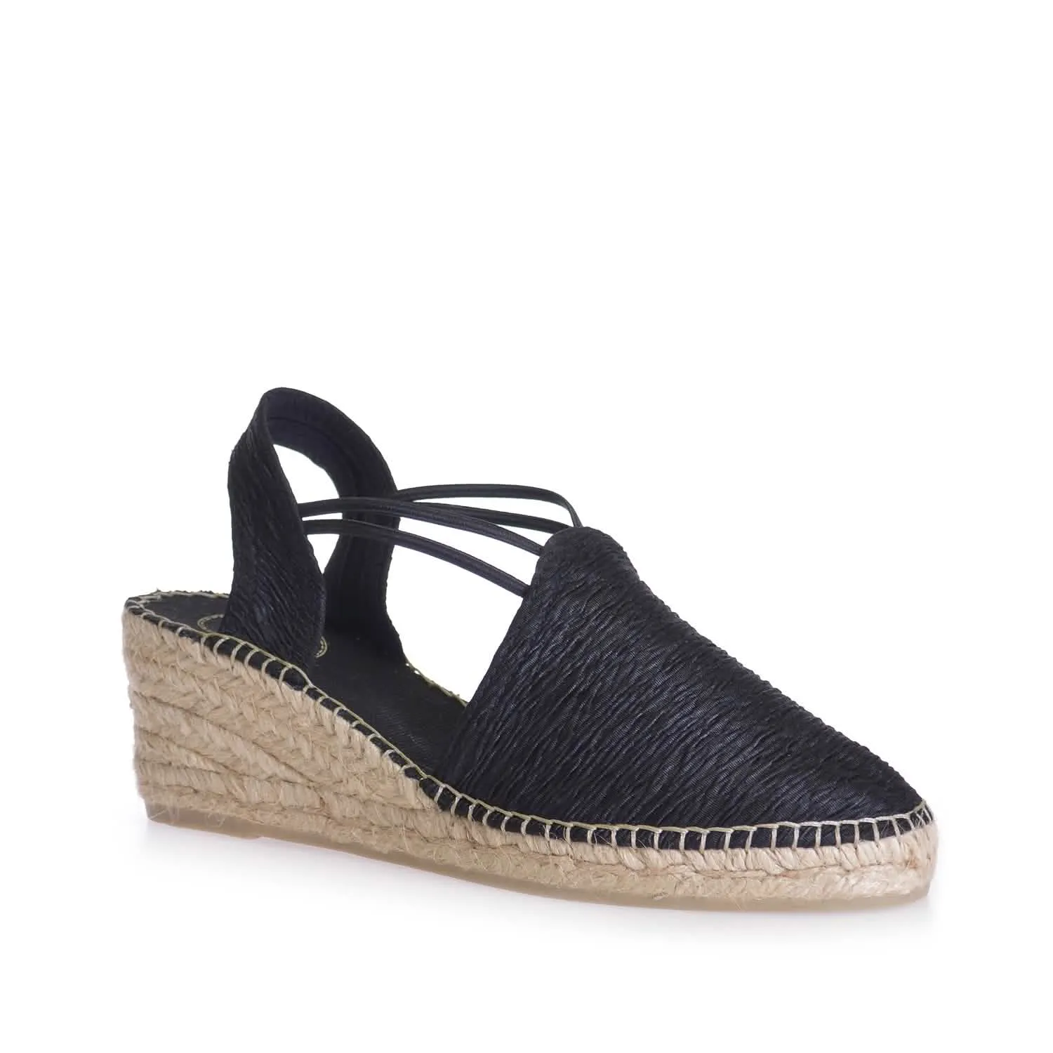 Plain Textile Wedge Espadrille for Women - Tania-RP