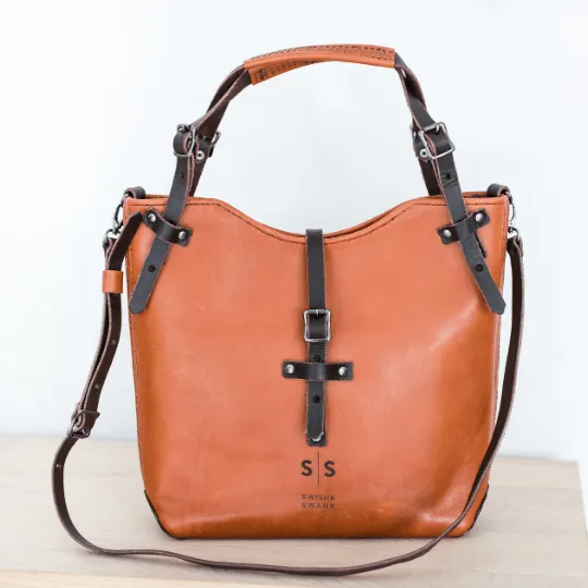 Premium Leather Esther Handbag 2.1  Hazelnut