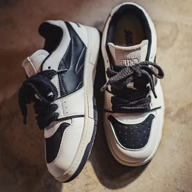 Retro Skate Sneakers - Black/White