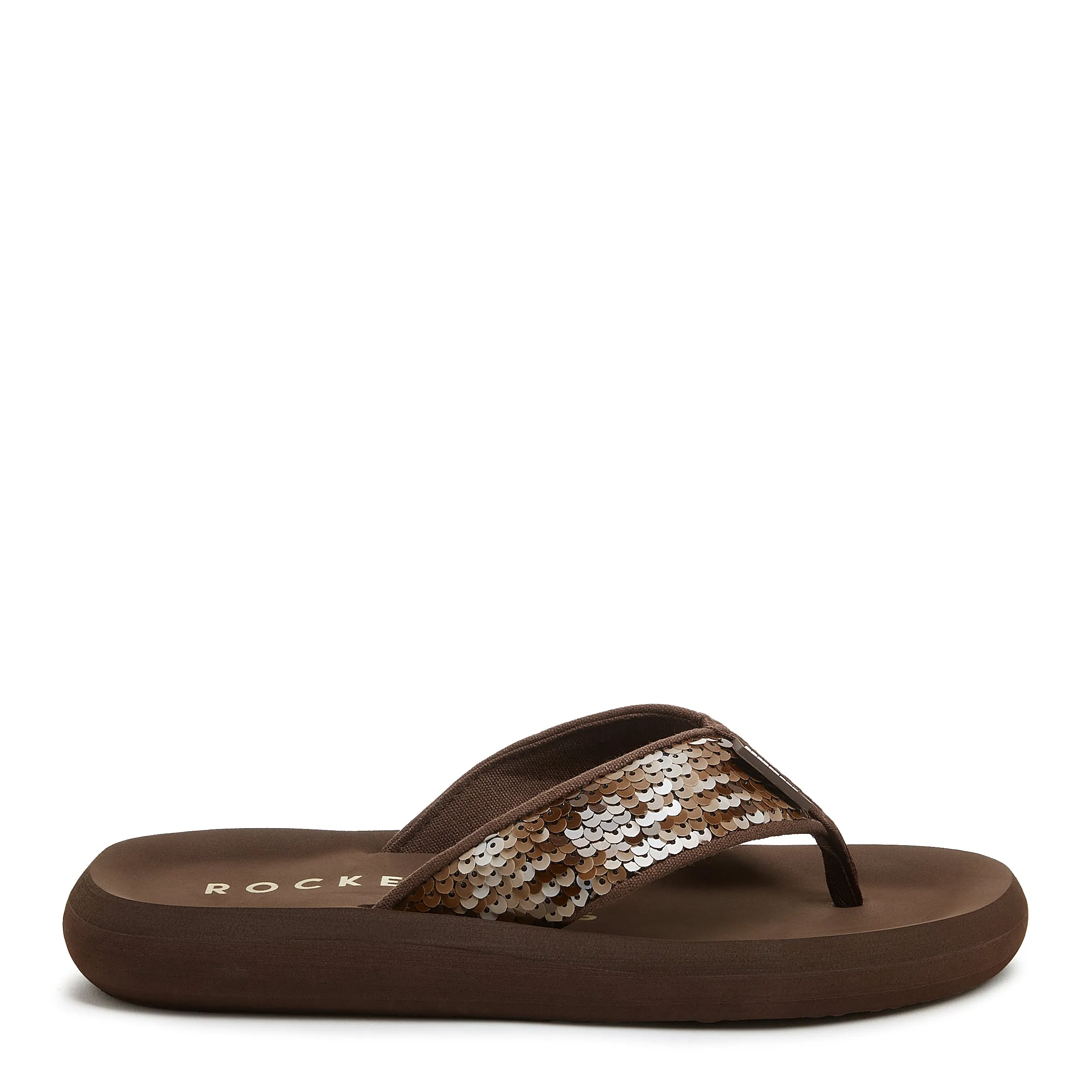 Spotlight Brown Sequin Flip Flop