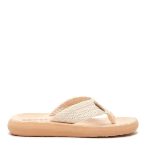 Sunset Cream Webbing Flip Flops