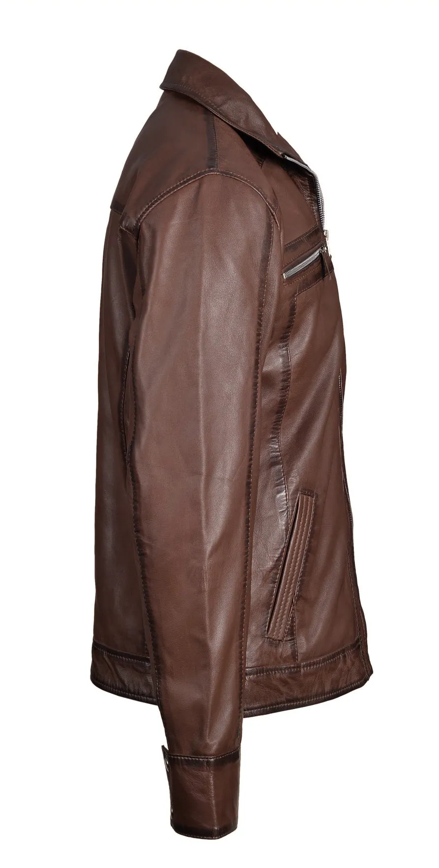 Thatchers premium hand waxed brown leather jacket