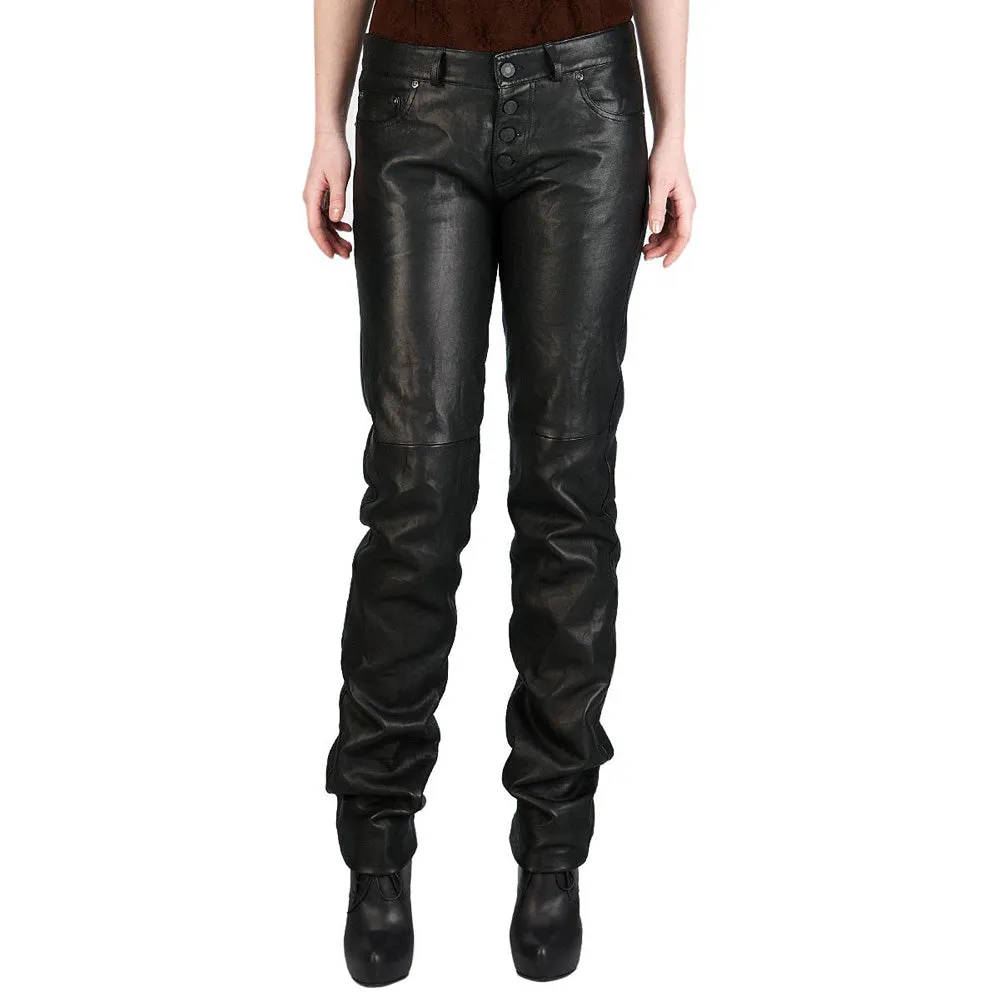 Wide calves leather pants (style #20)