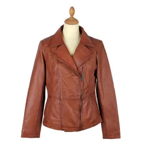 Women’s Alden Sandwash Leather Jacket